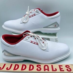 Nike Air Jordan ADG 5 Golf Shoes White Fire Red Silver FQ6642-101 Men’s Sizes